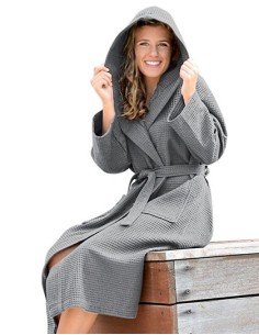A-AR028-Robezz® Waffle Bathrobe With Hood 2